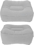 Inflatable Foot Rest Pillow, Portable Travel Leg Support Pillow, Lightweight Airplane Foot Rest for Car Office Home, Anti Fatigue Compact Foot Stool for Long Trips.