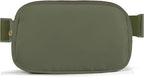 Belt Bag Zipper Fanny Pack Crossbody Bags for Women,Fashion Nylon Waist Packs, Water Repellent Two Way wear with Adjustable Strap Gifts for Teenage Girls Women Men(dark green)