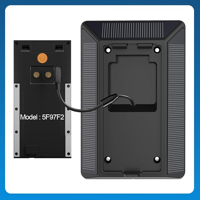Solar Charger for Ring Doorbell, 2-in-1 Doorbell Mount with 6W Waterproof Solar Panel, USB-C Charging Port, Continuous Power Supply, No Battery Disassembly Required