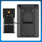 Solar Charger for Ring Doorbell, 2-in-1 Doorbell Mount with 6W Waterproof Solar Panel, USB-C Charging Port, Continuous Power Supply, No Battery Disassembly Required