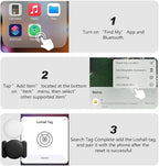 GPS Tracker for Vehicles,GPS Car Tracker with Magnetic Case,Work with Google Find My(Android Only),Real-time Global Coverage Car Locator for Truck,No Subscription&Monthly Fee/No SIM Card-White