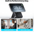 sharge ICEMAG 3 MagSafe Portable Charger, Qi2.2 25W Magnetic Power Bank 10000mAh 35W USB-C Fast Charging, with Active Cooling& Built-in Cable, Transparent RGB Design for iPhone 17e/16/15 Series