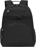 FlowFly Kids Backpack for Toddler Boys Girls, Simple Lightweight Bookbag for Daycare Kindergarten Elementary School Travel, Small Modern Bag (Large, Black)