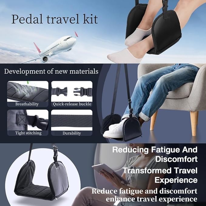 Airplane Footrest,Foot Hammock,Office Footrest,Foot Hammock for Airplane Travel Accessories,Plane Footrest