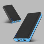 KIMISS 20000mAh Ultra Large Capacity Mobile Power Bank Case DIY Kit with 4 USB Output, Fast Charge, LED Power Display, Full - Blue (B)