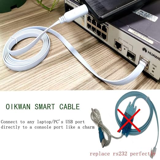 Console Cable USB to RJ45, USB Cable Compatible with Routers/Switch/Windows 7, 8,10,11 (10ft)