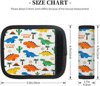 2 Pack Luggage Handle Wrap with Travel Tags - Non-Slip Protective Cover Soft Handle Grips Covers for Suitcase(Cute Little Dinosaurs)