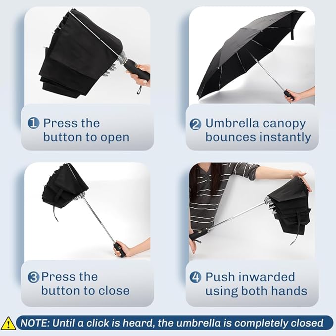 TOPSAIL 45in Compact Inverted Folding Umbrella for Travel Wind-resistant, Anti-rebound & Safe Collapsing, Portable & Sturdy Windproof Reverse Umbrellas for Rain
