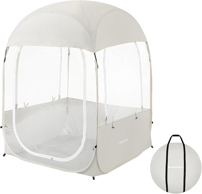 Raynesys Sports Tent, Portable & Foldable Pop Up Tents Shelter with Carry Bag, Instant Weather Proof Clear View Bubble Tent for Fishing, Camping, Watching Sports Events