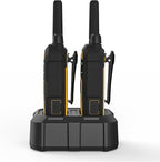 Retevis RB48 FRS Walkie Talkies Long Range, Rugged & IP67 Waterproof & Floating, Mil-Standards 810H Two Way Radio, Heavy-Duty, NOAA, Rechargeable, 20hr Battery, Emergency Radio(2 Pack)