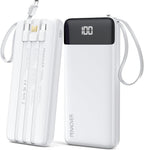 Portable Charger Built-in Cables,10000mAh Power Bank for iPhone,Fast Charge USB C Battery Pack Travel Essentials Slim Lightweight Powerbank Compatible with iPhone 17/16/15/14, Samsung, Android, etc
