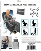 Comfort Fly Travel Blanket & Pillow – 2-in-1 Micro Plush Airplane Blanket with Carry Case (40" x 70") - Green