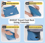 Travel Foot Rest for Airplane Long Flights,Portable Folding Under Desk Foot Stool,Relieves Back & Knee Pain,Comfortable for Long Flights,Cars,Trains,Ultralight Mini(Dark Red)