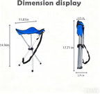 Folding Camping Stool,16.5" Folding Camping Chairs,Portable Tripod Seat,Outdoor Travel Tall Chair for Camping Walking Hunting Hiking Fishing Mountaineering Picnic Beach BBQ Garden Lawn(Blue)