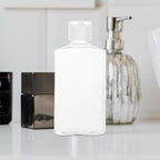 COLLBATH 5pcs 100ml Travel Toiletries Bottles Flat Flip-top Refillable Lotion and Shampoo Containers Portable Small Bottles for Travel Use