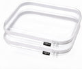 YQBRAO 2-Pack Large Clear Hard Shell Zipper Case White, 1.2mm Heavy-Duty Crush-Proof Makeup Bag, Large Diaper Bag Organizer Pouches, Rigid Clear Zipper Pouches for Toys, Art Supplies & Tech