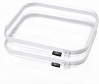 YQBRAO 2-Pack Large Clear Hard Shell Zipper Case White, 1.2mm Heavy-Duty Crush-Proof Makeup Bag, Large Diaper Bag Organizer Pouches, Rigid Clear Zipper Pouches for Toys, Art Supplies & Tech