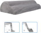 Foot Rest Under Desk Ergonomic Footrest Cushion Pillow Leg Rest Support Flannel Foam Material Suitable for Office Home Car Airplane Travel Men Women, Dark Gray