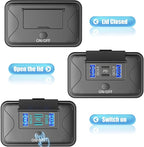 78W 4 Port 12V USB Outlet Wall Mount, Dual 36W PD & Dual 18W QC3.0 Lightweight Surface Mount Charger Socket Panel with Button Switch for Bus RV Truck Marine Golf Cart