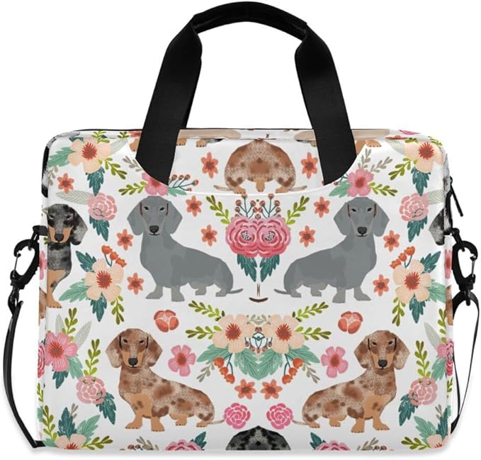 Dachshund Print Laptop Case 15.6 inch Computer Bag Waterproof Laptop Briefcase Laptop Bag for Women & Men