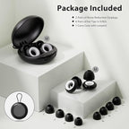 Concert Ear Plugs, Yawsoy Reusable Ear Plugs for Concerts, Raves, Focus and Sleep, High Fidelity Noise Cancelling Ear Plugs, 20dB Noise Reduction & Hearing Protection, 6 Pair Eartips in S/M/L (Black)