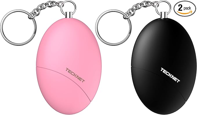 Personal Safety Alarm for Women, 140dB Travel Safe Waterproof Self Defense Keychain, Personal Alarm Loud Siren Safety Keychain for Girls Kids Elderly - 2 Pack