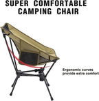 MOON LENCE Portable Camping Chair Lightweight Foldable Chair - The 4th Generation Portable Folding Chair - Compact, Ultralight Folding Chairs for Hiking Mountaineering Beach