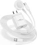 for Samsung Watch Charger Fast Charging,2 in 1 Galaxy Watch Phone Charger 6ft with 25W USBC Charger Compatible for Galaxy Watch 8/7/Ultra/6/6 Classic/5/5Pro/4/4 Classic/3/Active2/1/S24/S23/S22-White