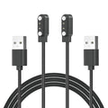 [2-Pack] Gloryfit Wacth Charger for Puqo T80/Cillso T80/Csasan T70/Matast T60 Magnetic USB Charging Cable, Compatible with T80 T70 T60 Smart Watch Charger (Black&Black)
