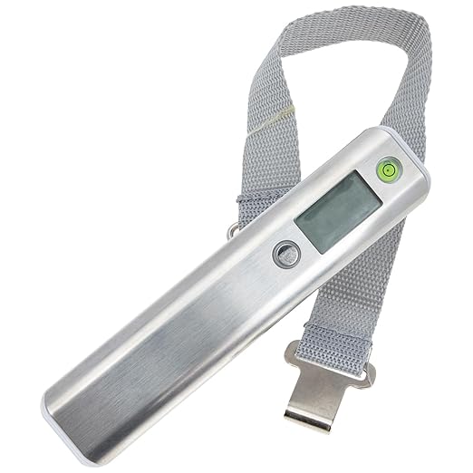 Digital Luggage Weight Scale with Tape Measure 50kg Portable Handheld Electronic Travel Suitcase Weighing Scale for Accurate Luggage Weight Monitoring