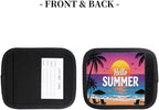 2 Pack Luggage Handle Wrap with Travel Tags - Non-Slip Protective Cover Soft Handle Grips Covers for Suitcase(Hello Summer)