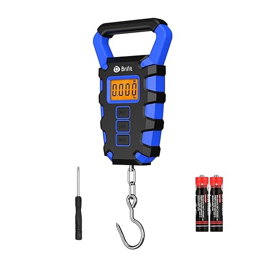 50Kg Hanging Scale with Ruler Digital Portable Fish Hook Electronic Weighting Luggage Scale LED Display Balance(WB)