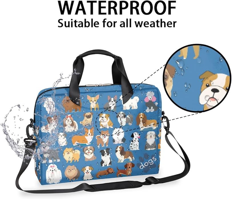 Cute Laptop Shoulder Bag for Women Men, Computer Laptop Bag Laptop Sleeve Case Laptop Satchel Briefcase Carrying Bag QA-1