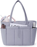 Wandering Nature Puffer Tote Bag with Cup Holder & Laptop Compartment & Trolley Sleeve for Travel, Work, Nurse, Women