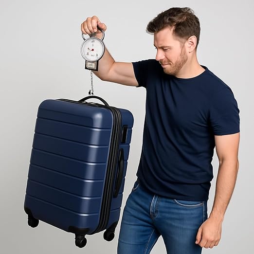 Manual Luggage Baggage Scale with Tape Measure with Dial Analog Display Travel Size Portable Take Along