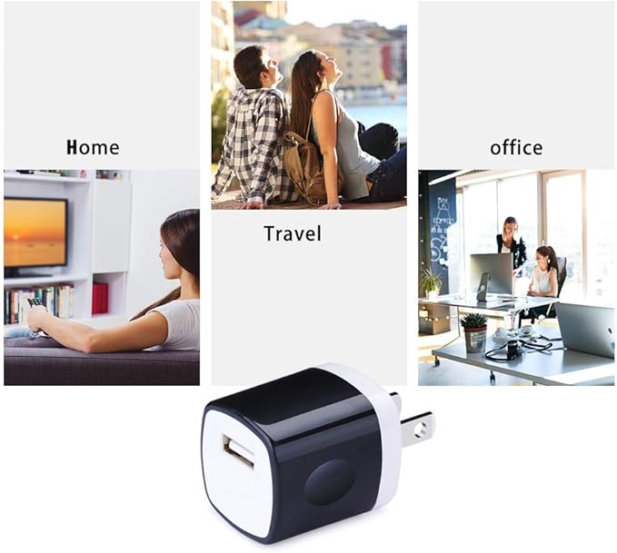 Wall Adapter 10 Pack,UorMe 1A 5V Single Port Charger Power USB Plug Charging Cube Block Box Compatible iPhone 14 13 12 SE 11, Galaxy S23 Ultra S22 S21 FE S10e S9 A13 A03s A71 A51 Note20 Google 8A 7A