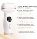 Microcurrent Facial Device with Red Light Therapy - 7-in-1 LED Sculptor & Cold Heated Gua Sha for Face Neck Eye Firming, Depuffing & Double Chin Reduction