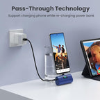 [2-Pack]Portable Charger for iPhone 16/15 Series,5200mAh PD USB C Power Bank Built-in USB-C Connector,Battery Pack Compatible with iPhone 16/16 Plus/16 Pro/16 Pro Max/15 Series,Android (Pink+Blue)