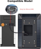 Solar Charger Compatible with Ring Video Doorbell (2020 Release), Micro USB Port Only, Not for USB-C or 2-Prong Ports, Waterproof Solar Panel for Continuous Power(2nd Gen-2020 Release)