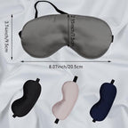 LERSVICVIL 4 Pack Eye Mask for Sleeping Silky Soft Satin Blindfold Adjustable Strap Night Eye Cover for Women Men