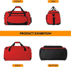 Uarition Gym Duffle Bag for Women - 55L Red Large Duffel Bags for Sports, Workout, Traveling, Durable Heavy Duty Duffel Gear Bag