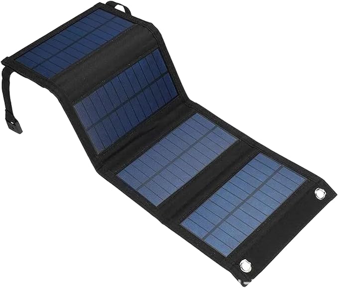USB Solar Charging Panel - Camping Solar Panel Charger, Travel Solars Bank with USB Output | Compact Solars Charger, Outdoor Hiking Stellar Charging Device for Picnic, Backpacking, Fishing Trips