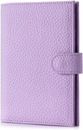 Slim Passport Wallet for Women – RFID Blocking Passport Holder for Travel with Card Slots, Coin Pocket – Stylish Genuine Leather Travel Organizer Gift for Mother's Day (Lavender)