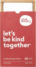 Kind Laundry Detergent Sheets – 60 Loads Amber Rouge EWG Verified, No Residue After Wash, Eco Plastic-Free Liquidless Laundry Soap, Non-Toxic Formula, for Sensitive Skin, Travel & Dorm Friendly