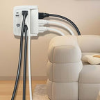 OSKOS 6 Outlets Wall Outlet with 2.4A USB Charger (1A1C), 500J Surge Protector, Wall Tap, 15A/120V/1800W Rotatable Outlets, UL Listed