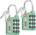 Forge Dual-Opening: Key or Combination Lock, TSA Approved Lock for Luggage, Pelican case, Travel, Gym, School, Luggage Combination Lock, Travel Bag Lock (Green 2 Pk)