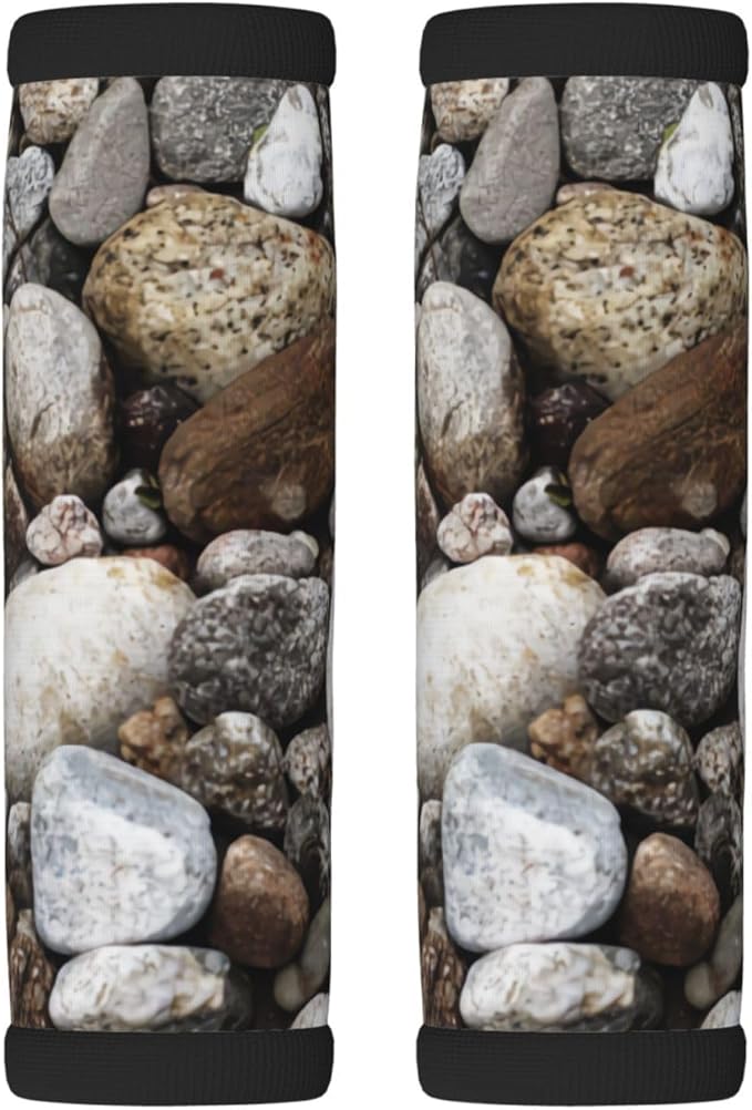 2 Pack River Rocks Cobblestones Luggage Handle Wraps Suitcase Tags Identifiers for Travel Accessories