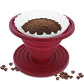 Prasacco Pour Over Coffee Maker Collapsible Pour Over Coffee Dripper Portable Camping Coffee Maker Reusable Silicone Pour Over Coffee Filter for Backpacking Camping Home Office