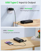 Power Bank Fast Charging 50000mAh - 22.5W Portable Charger USB C Quick Charge with 4 Outputs & 3 Inputs LED Display Huge Capacity External Battery Pack for iPhone, Samsung, iPad etc Black