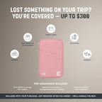 Zero Grid RFID Family Passport Holder for up to 6 Passports, Large Zippered Wallet for Men & Women, Fits Cards, Cash, ID, Sim Card; Premium & Compact Travel Document Holder - Rose Pink